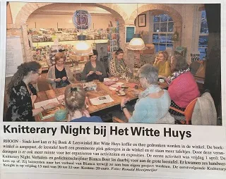 Artikel over de Knitterary Night op de voorpagina van De Schakel 7 april 2016