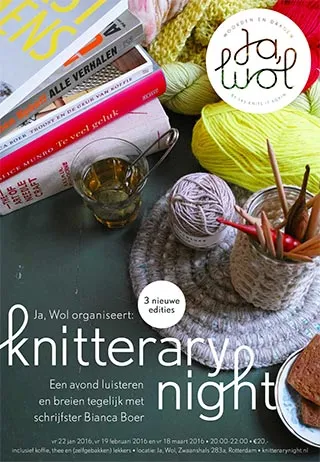 Poster voor de Knitterary Night 3, 4 en 5